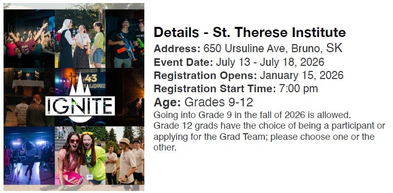 Sask K of C Charitable Foundation 2 Ignite 2026